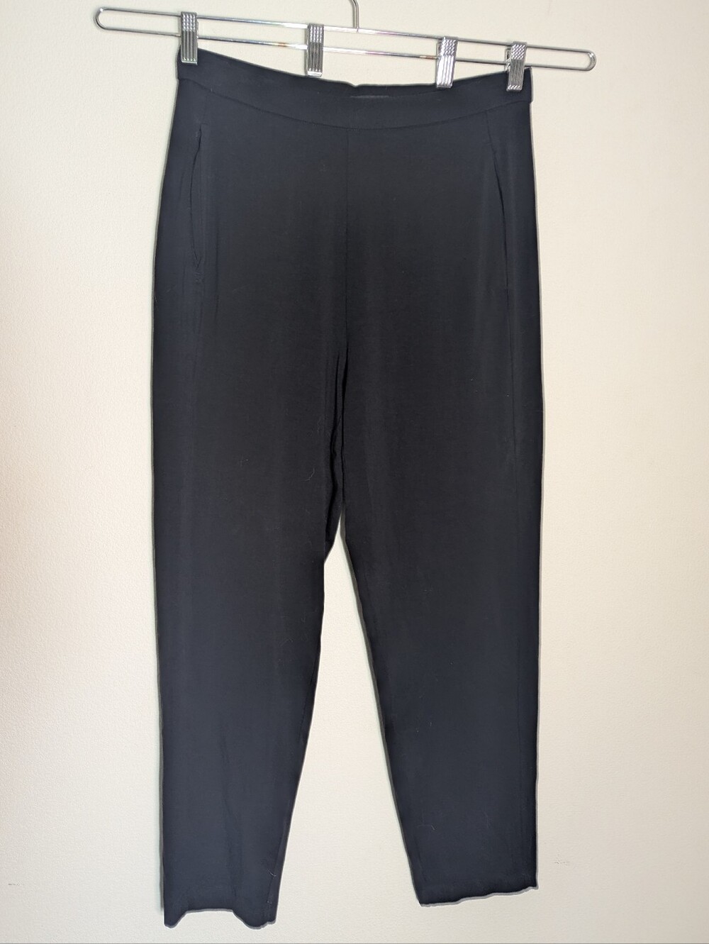 Eileen‎ Fisher Womens Pants Elastic Pull On Waist Tapered Leg Quiet Luxury PM